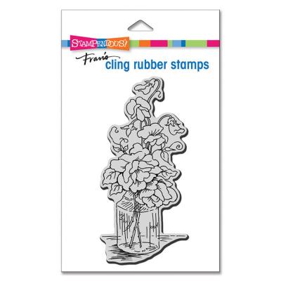 Stampendous Cling Stamp - Sweet Rose Jar Mini