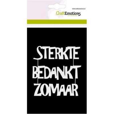 CraftEmotions Stencil - Sterkte Bedankt (NL)