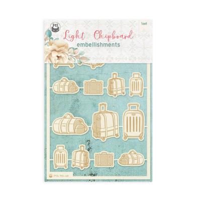 P13 Travel Journal - Light Chipboard Embellishments