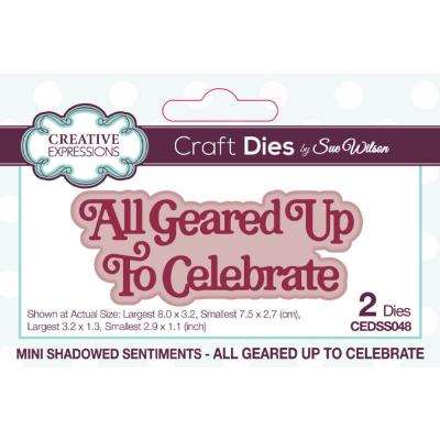 Creative Expressions Sue Wilson Craft Die - All Geared Up To Celebrate