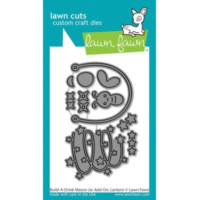 Lawn Fawn Lawn Cuts Dies - Build-A-Drink Mason Jar Add-On: Lantern