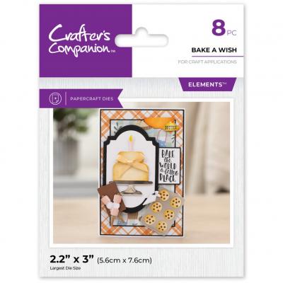 Crafter's Companion Kitchen Mini Collection Metal Die - Bake a Wish