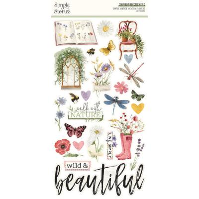 Simple Stories Simple Vintage Meadow Flowers - Chipboard