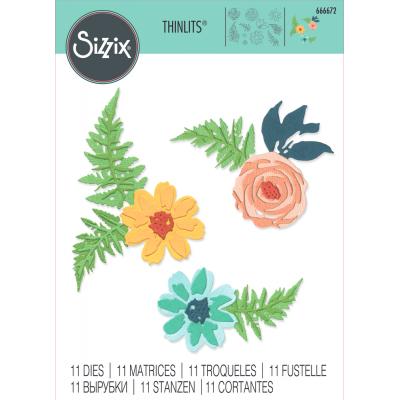 Sizzix Thinlits Cutting Dies - Flowers & Fern