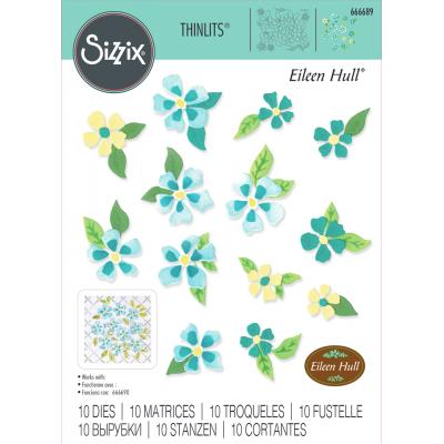 Sizzix Thinlits Cutting Dies - Painterly Blooms & Background