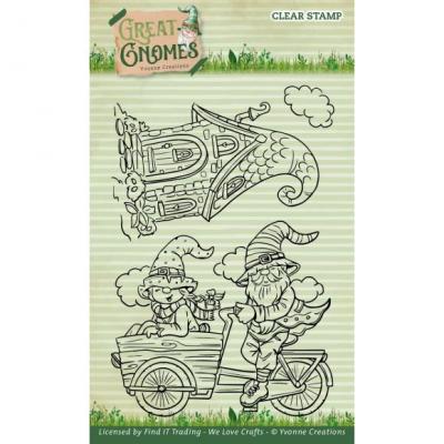 Find It Trading Yvonne Creations Great Gnomes Stempel - Biking Gnome