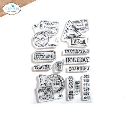 Elizabeth Craft Designs Remember Moments Stempel - Passport Stamps