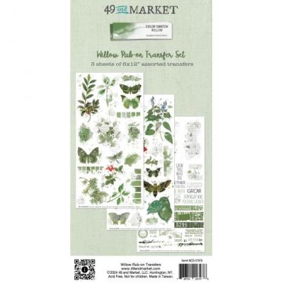 49 and Market Color Swatch Willow - Rub-On Transfer Set