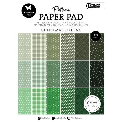 StudioLight Pattern Paper Pad - Christmas Greens