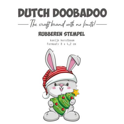 Dutch Doobadoo Stempel - Kaninchen Weihnachtsbaum