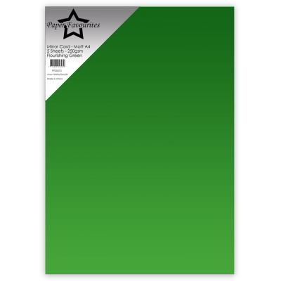 Paper Favourites Mirror Card Matte - Flourishing Green