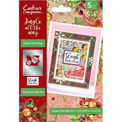 Crafter's Companion Jingle All The Way Stamp & Die - Sleigh Bells Ring