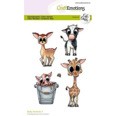 CraftEmotions arla Creaties Stempel - Baby Animals 2