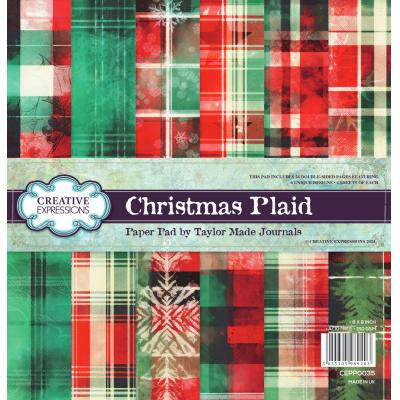 Creative Expressions Taylor Made Journals Paper Pad - Christmas Plaid