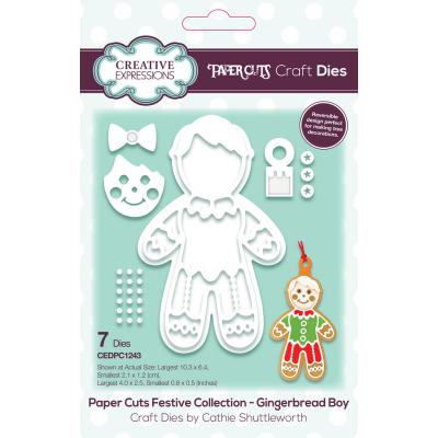 Creative Expressions Cathie Shuttleworth Paper Cuts - Festive Gingerbread Boy