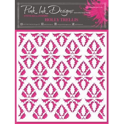 Creative Expressions Pink Ink Designs Stencil - Holly Trellis