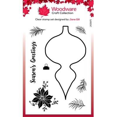 Creative Expressions Woodware Craft Collection Clear Stamp - Paintable Shapes Fancy Drop