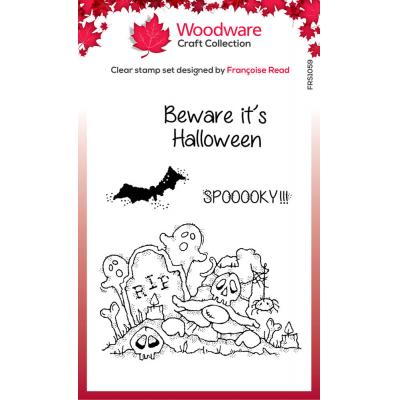 Creative Expressions Woodware Craft Collection Clear Stamp - Spooky Night