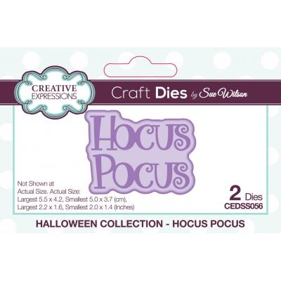 Creative Expressions Sue Wilson Craft Die - Halloween Shadowed Sentiments Hocus Pocus