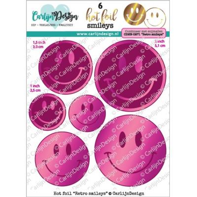 CarlijnDesign Hot Foil Plate - Retro Smileys