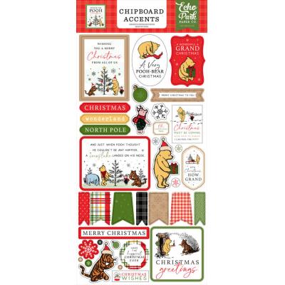 Echo Park Winnie The Pooh Christmas - Chipboard Accents