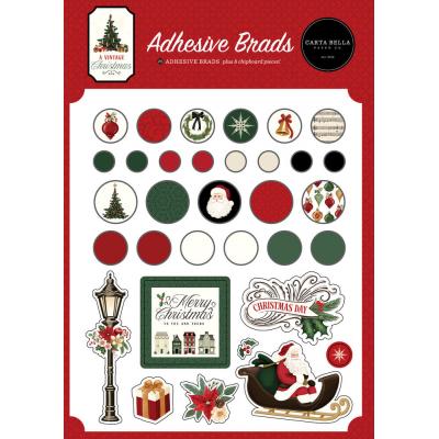 Carta Bella A Vintage Christmas - Adhesive Brads