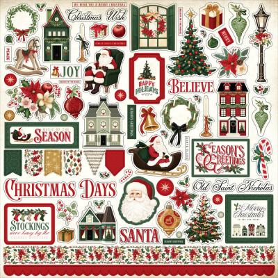 Carta Bella A Vintage Christmas - Element Sticker