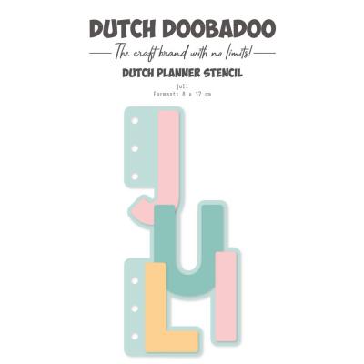 Dutch Doobadoo Planner Stencil - Juli