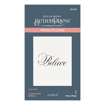 Spellbinders Press Plate - Copperplate Believe