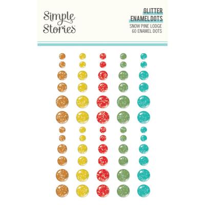 Simple Stories Snow Pine Lodge - Glitter Enamel Dots