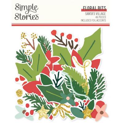 Simple Stories Santa's Village - Floral Bits & Pieces