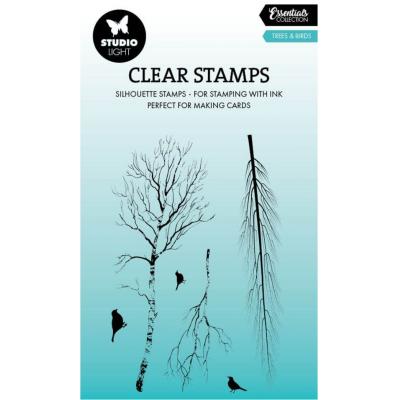 StudioLight Stempel - Trees & Birds Silhouette