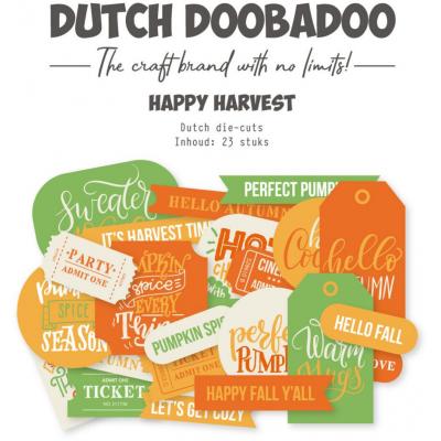 Dutch Doobadoo Die Cuts - Dream Plan Do Happy Harvest Texts