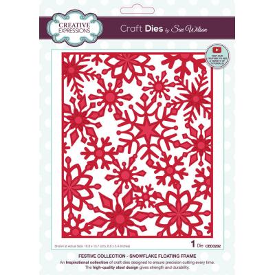 Creative Expressions Sue Wilson Craft Die - Festive Snowflake Floating Frame