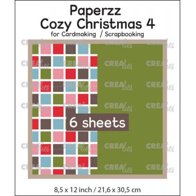 Crealies Paperzz Cozy Christmas - Squares + Green