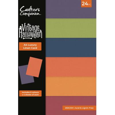 Crafter's Companion Vintage Halloween - Luxury Linen Card Pack