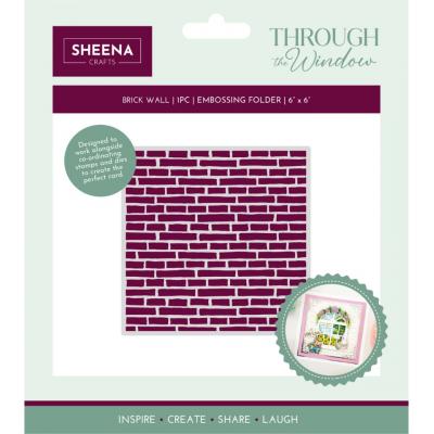 Crafter's Companion Through the Window 2D Embossing Folder - Brick Wall