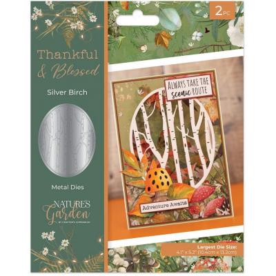 Crafter's Companion Thankful & Blessed Metal Die - Silver Birch