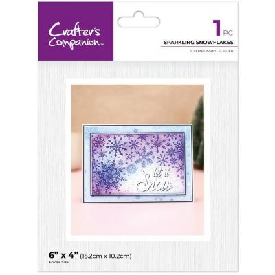 Crafter's Companion Partial 3D Embossing Folders - Sparkling Snowflakes