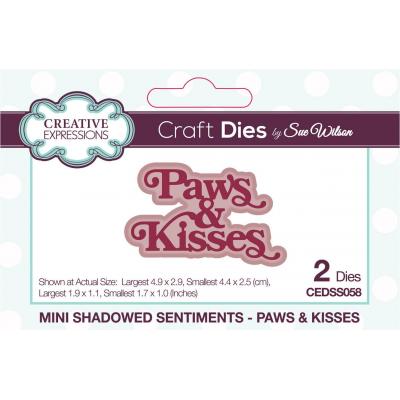 Creative Expressions Sue Wilson Craft Die - Paws & Kisses