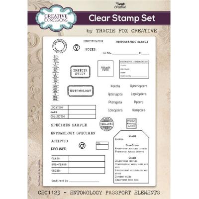 Creative Expressions Tracie Fox Stempel - Entomology Passport Elements