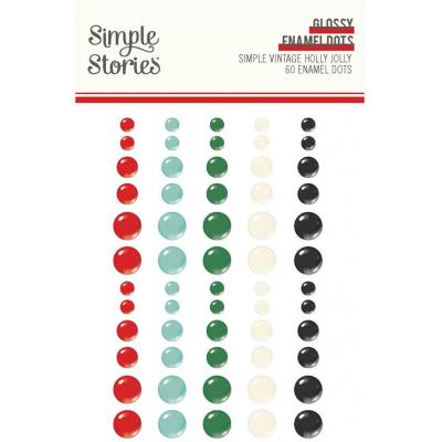 Simple Stories Simple Vintage Holly Jolly - Glossy Enamel Dots