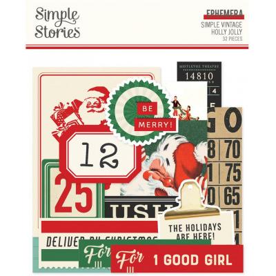 Simple Stories Simple Vintage Holly Jolly - Ephemera