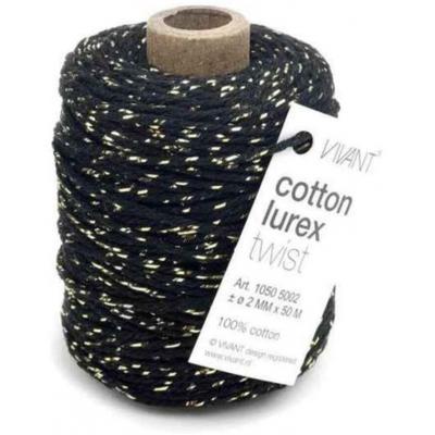 Vivant Cotton Lurex Cord - Black