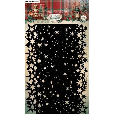 StudioLight Festive Nostalgia Stencil - Starry Borders