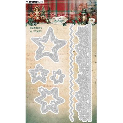 StudioLight Festive Nostalgia Cutting Die - Borders & Stars