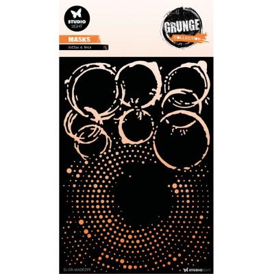 StudioLight Grunge Stencil - Coffee & Dots