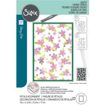 Sizzix Stencils by Stacey Park Cosmopolitan - Petals Adornment