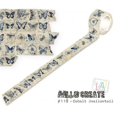 AALL & Create Washi Tape - Cobalt Swallowtail