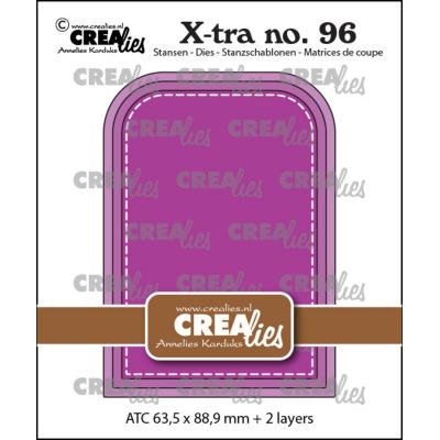 Crealies Cutting Dies - ATC Arch Rounded Corners with Stitch